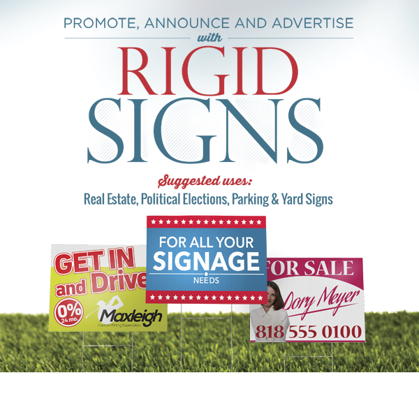 Rigid Coraplast Signs